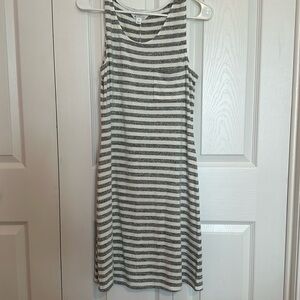 Grey and white tank dress